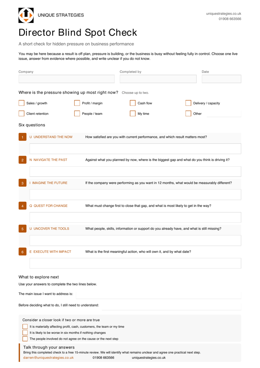 Preview of the Director Blind Spot Check worksheet